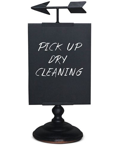 Metal Chalkboard on Stand with Arrow Accent