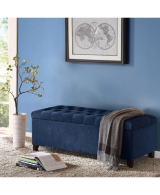 Madison Park Shandra Tufted Top Upholstered Storage Bench