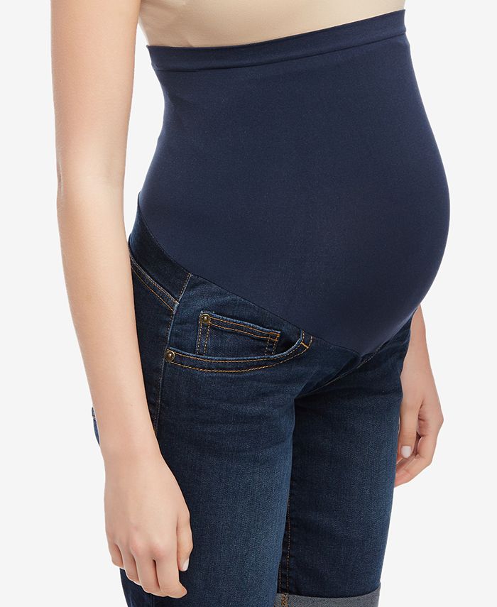 Motherhood Maternity Cuffed Bermuda Denim Shorts - Macy's
