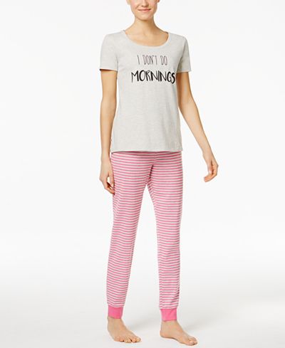 Family Pajamas Mommy & Me Women's I Don't Do Mornings Pajama Set, Only at Macy's