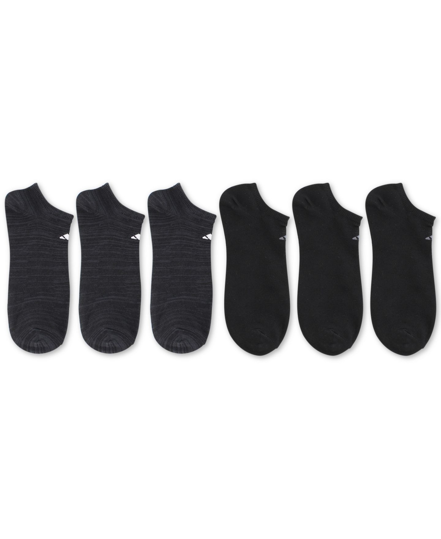 Мужские короткие носки-невидимки adidas Superlite, набор из 6 пар, цвет: Белый / Чёрный — фото 5