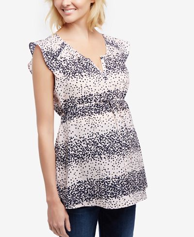 Motherhood Maternity Printed Babydoll Top