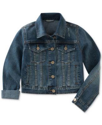 Calvin Klein Big Girls Denim Jacket & Reviews - Coats & Jackets - Kids ...