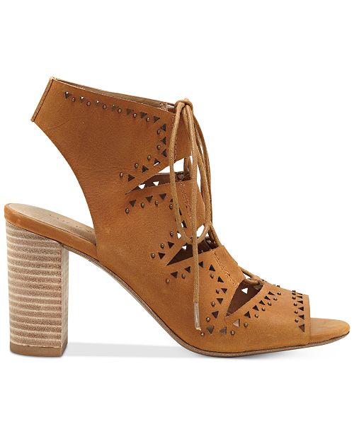 Lucky Brand Women s Tafia Block Heel Lace  Up  Sandals  