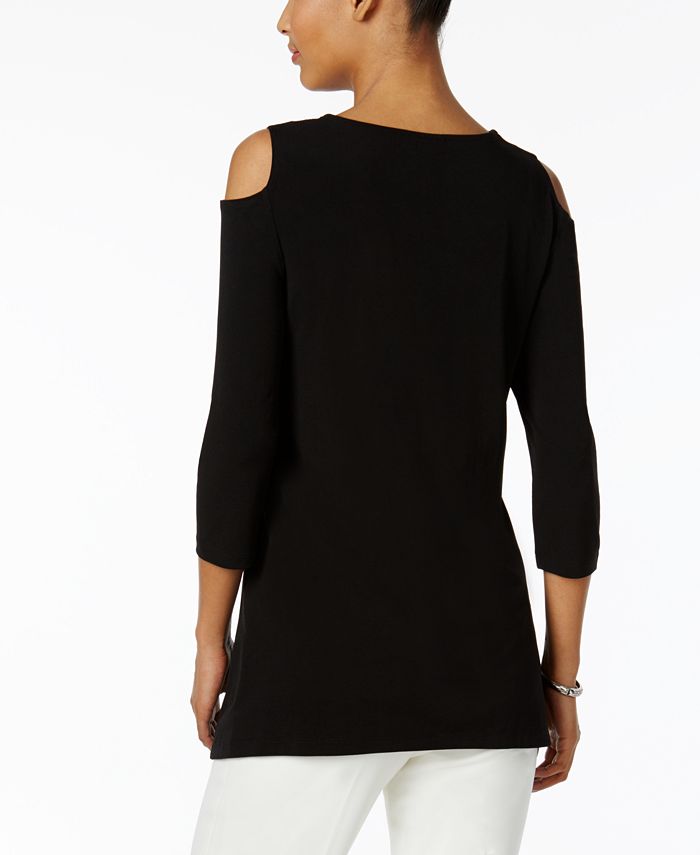 JM Collection Cold-Shoulder Keyhole Tunic, Created for Macy's - Macy's