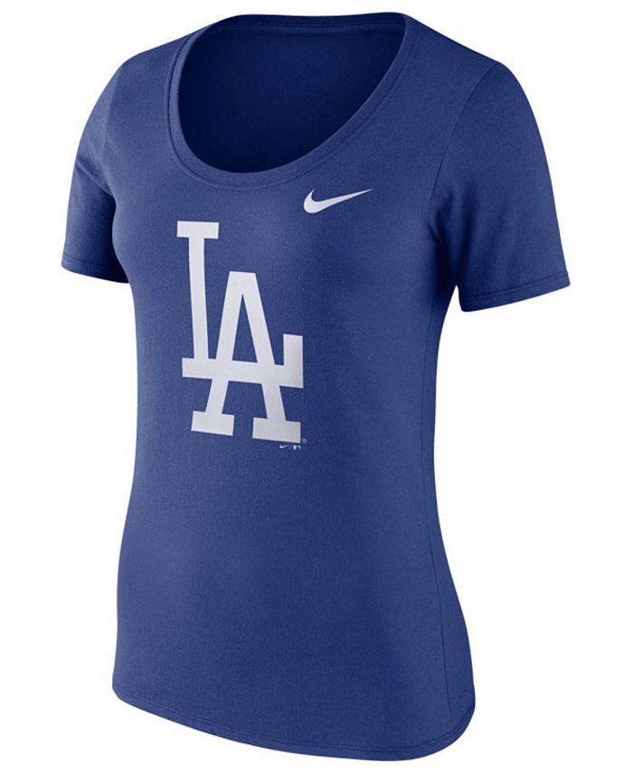 Nike Women's Los Angeles Dodgers Cotton Scoop T-Shirt - Macy's