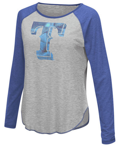 Touch by Alyssa Milano Women's Texas Rangers Line Drive Long Sleeve T-Shirt