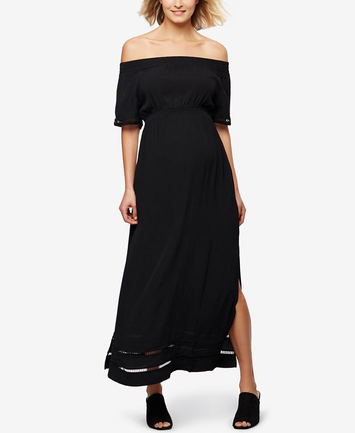 RIPE Maternity Off-The-Shoulder Maxi Dress & Reviews - Maternity ...