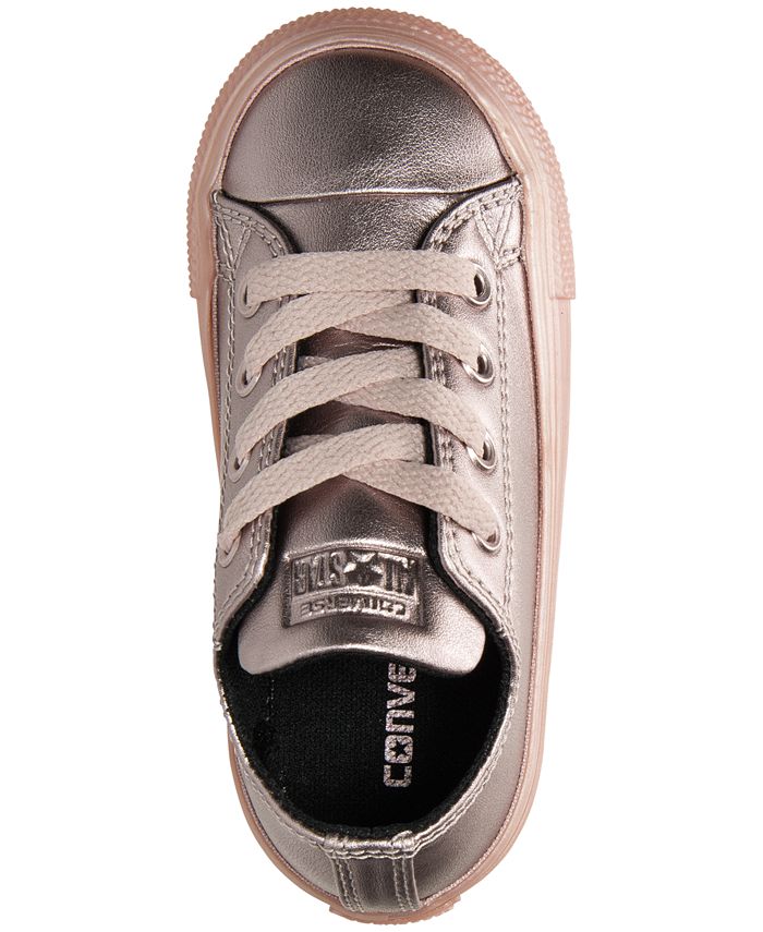 Converse Toddler Girls' Chuck Taylor Ox Metallic Leather Casual ...