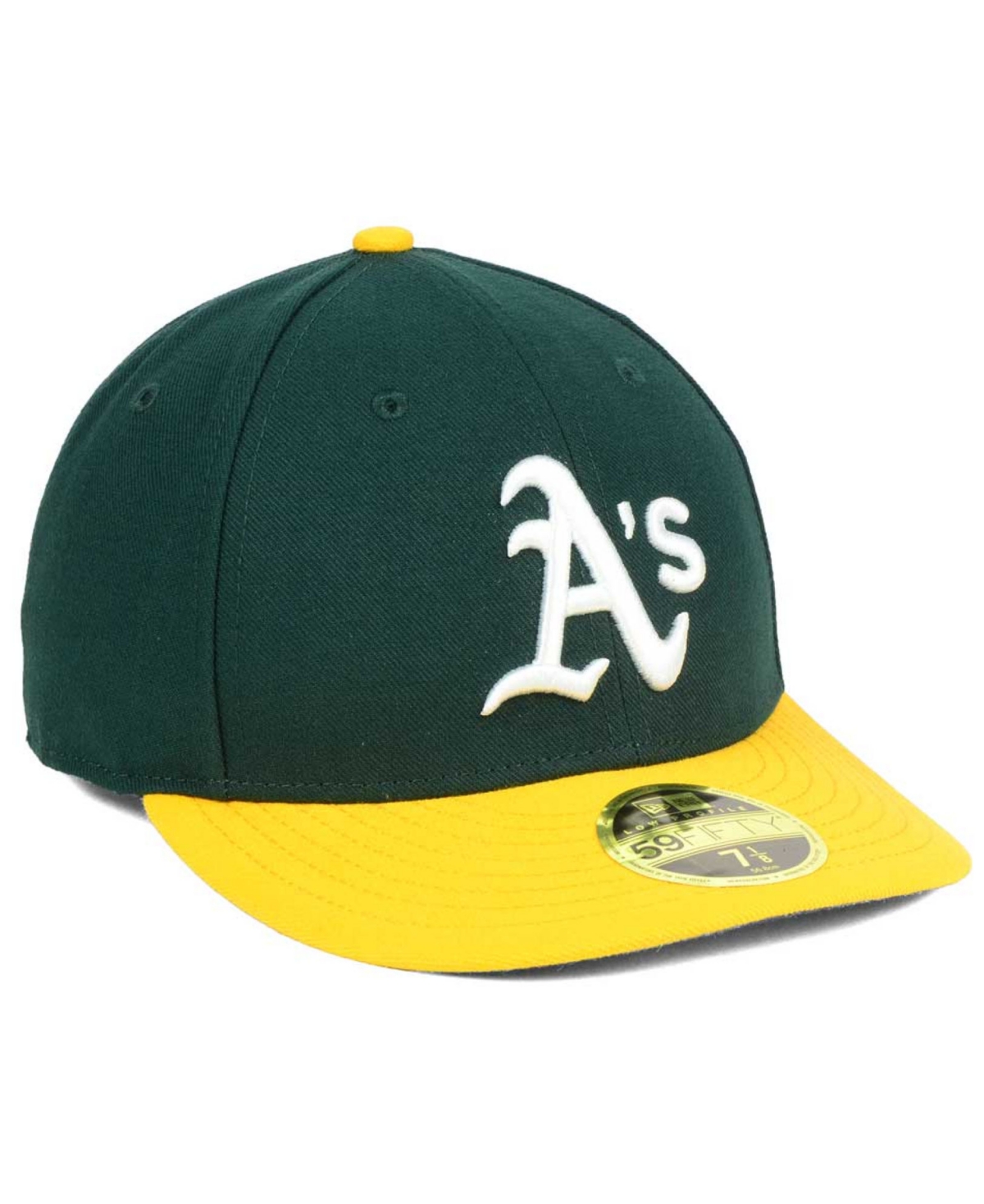Shop New Era Oakland Athletics Low Profile Ac Performance 59fifty Cap In Green,yellow