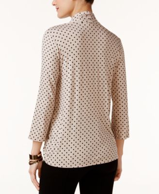 NY Collection Layered-Look Draped Blouse