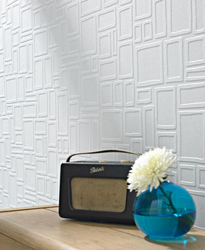 Graham & Brown Large Squares Paintable Wallpaper & Reviews - All Wall Décor  - Home Decor - Macy's