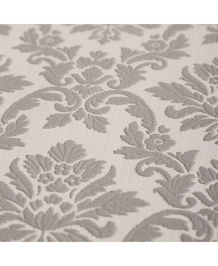 Graham & Brown Damask Gray Wallpaper Macy's
