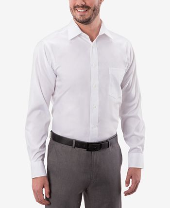 Eagle - Men's Classic-Fit Non-Iron White Solid Dress Shirt