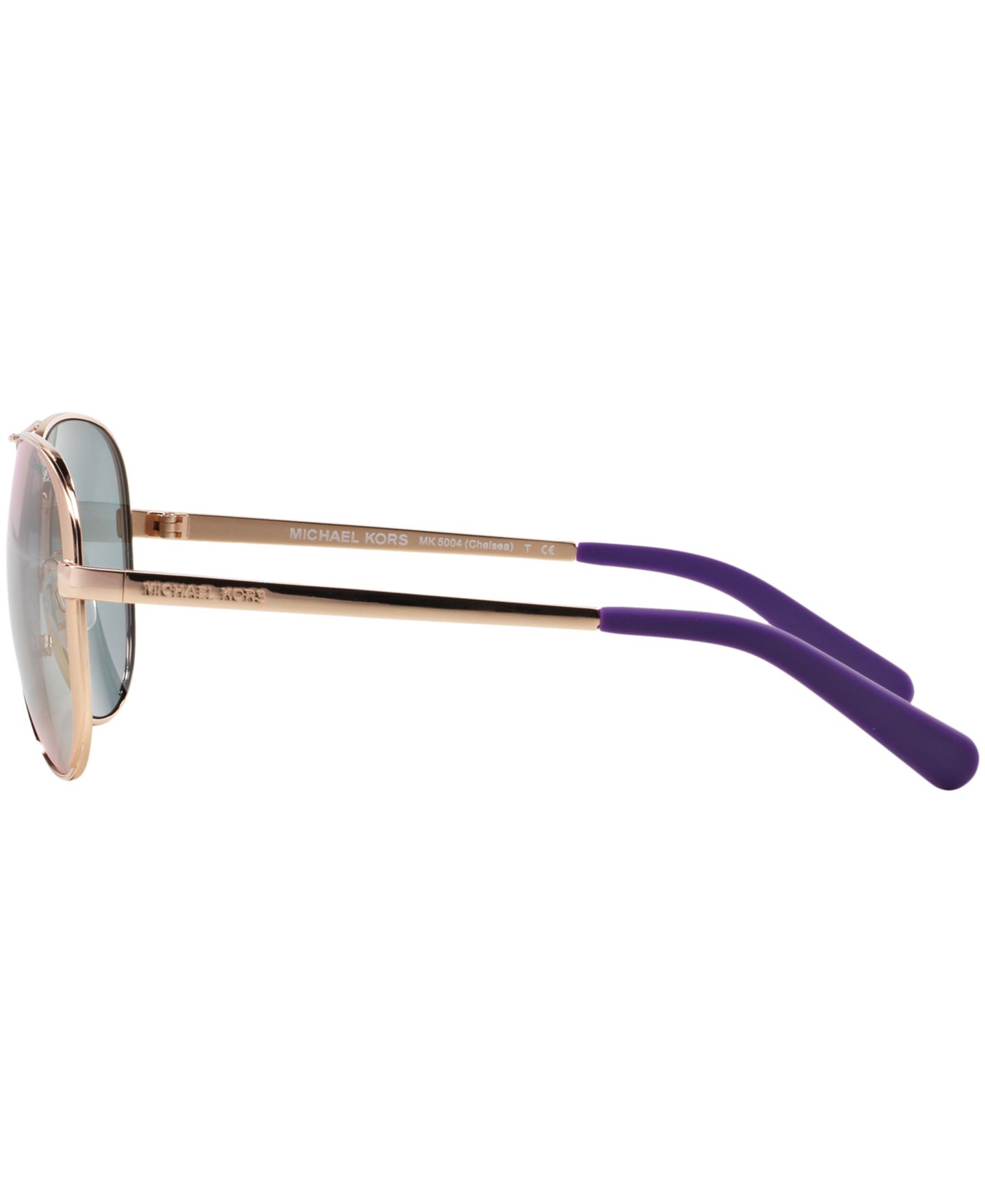 Женские солнцезащитные очки Michael Kors Sunglasses, MK5004, цвет: Золотой розовый / Фиолетовый — фото 6