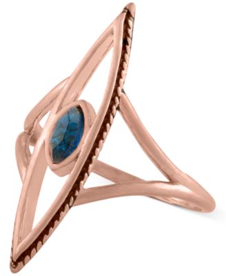 RACHEL Rachel Roy - Rose Gold-Tone Blue Stone Ring