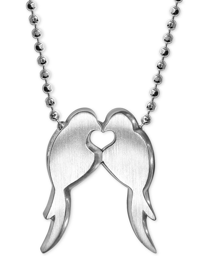 Alex Woo - Lovebirds Pendant Necklace in Sterling Silver