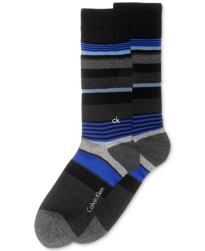 image of Calvin Klein Men-s Multi-Stripe Crew Socks