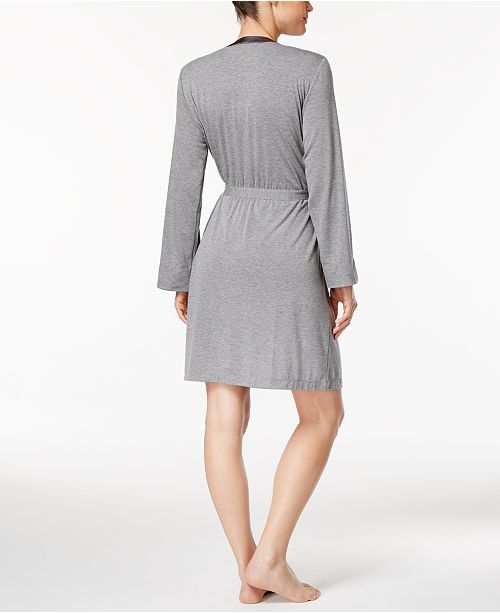 Alfani SatinTrimmed Wrap Robe, Created for Macy's & Reviews Bras