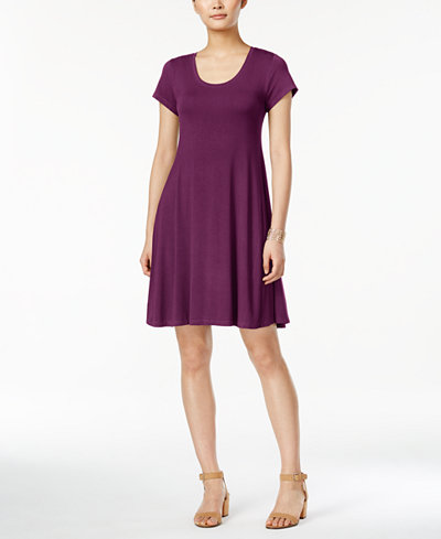 Style & Co Short-Sleeve A-Line Dress, Only at Macy's