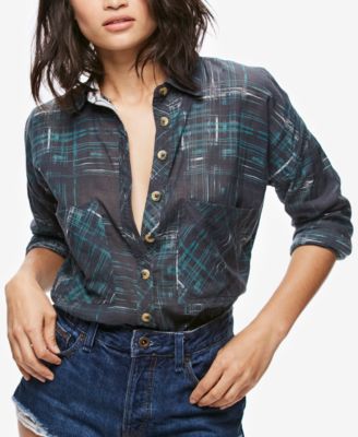 Free People - Shore Vibes Cotton Printed Shirt