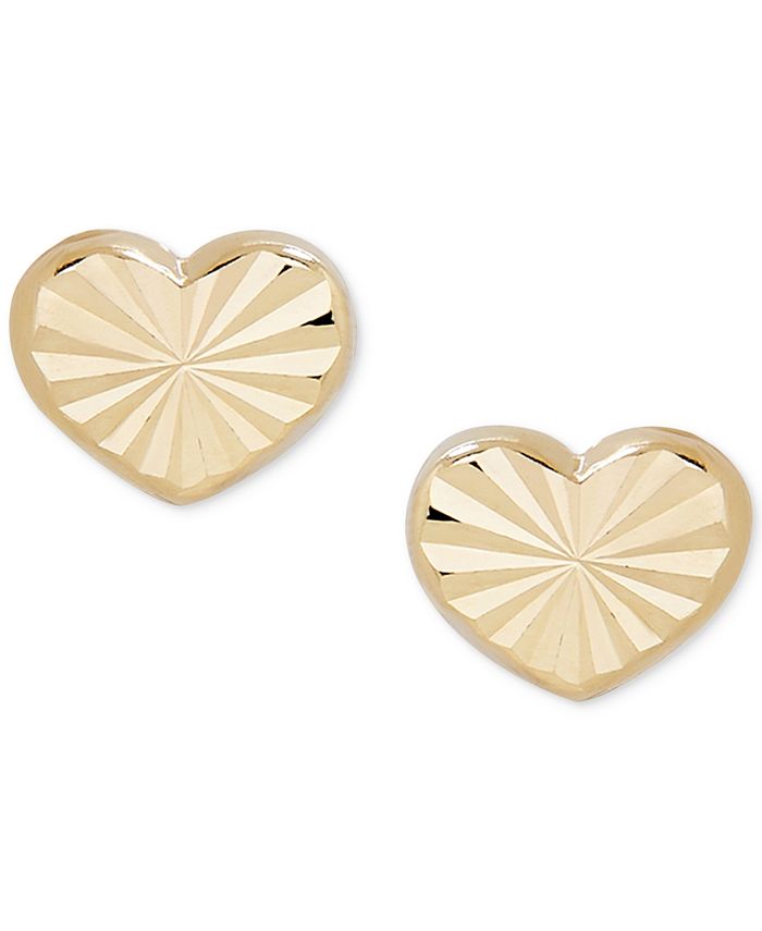 Macy's children's clearance 14k gold earrings