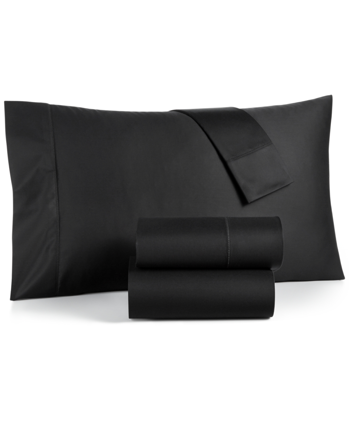 Charter Club Damask Solid 550 Thread Count 100% Cotton 4-pc. Sheet Set, California King, Created For Macy's In Black