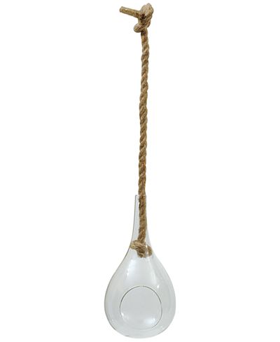 Hanging Glass Vase with Rope
