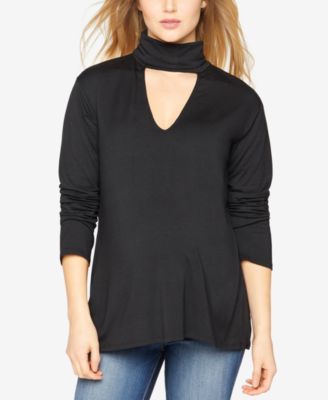 Rachel Pally Maternity - Maternity Cut-Out Turtleneck Top
