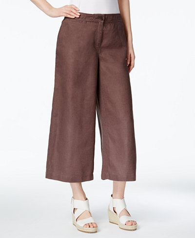 Eileen Fisher Cropped Linen Pants