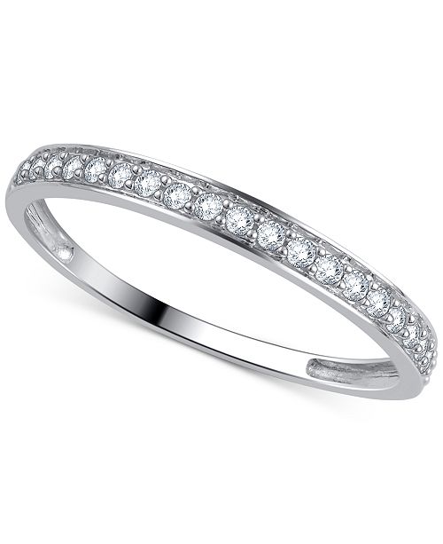 Macy S Diamond Wedding Band 1 5 Ct T W Ring In 14k Gold White