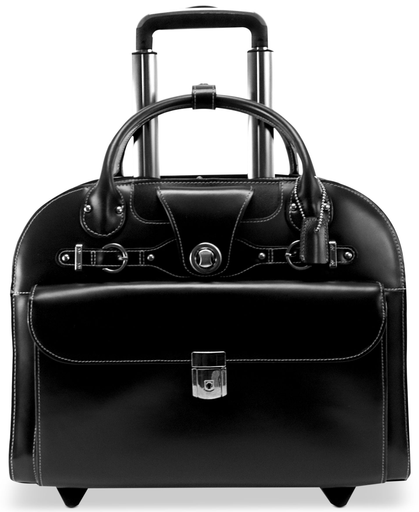 Сумка McKlein Edgebrook Leather Wheeled Laptop Briefcase, цвет: Чёрный — фото 2