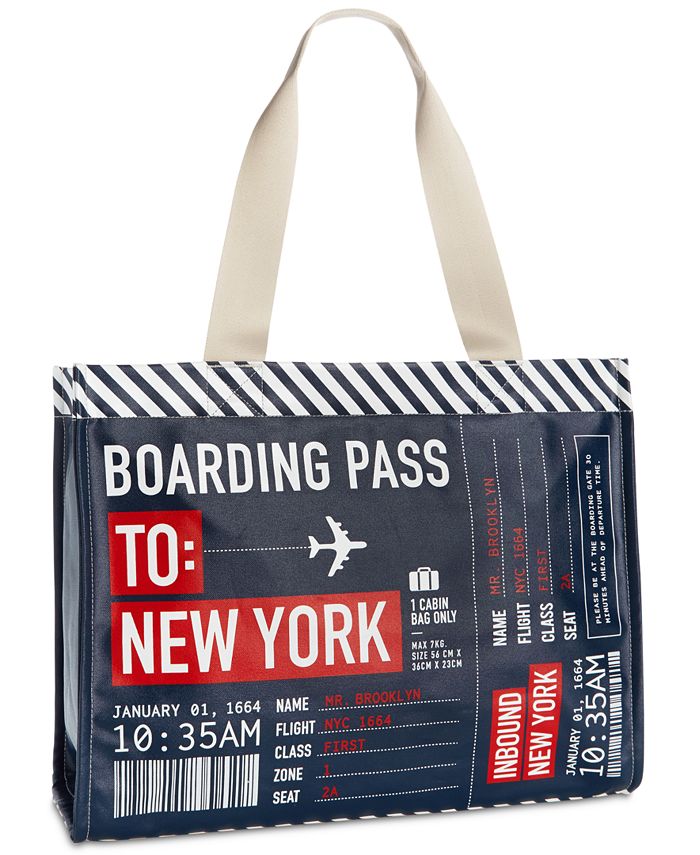 Macy's New York Boarding Pass Tote, Created for Macy's - Macy's