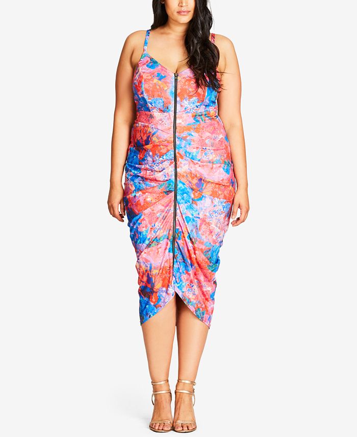 City Chic Trendy Plus Size Ruched Bodycon Dress Macy s