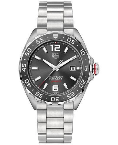 TAG Heuer Men's Swiss Automatic Formula 1 Stainless Steel Bracelet Watch 43mm WAZ2011.BA0842