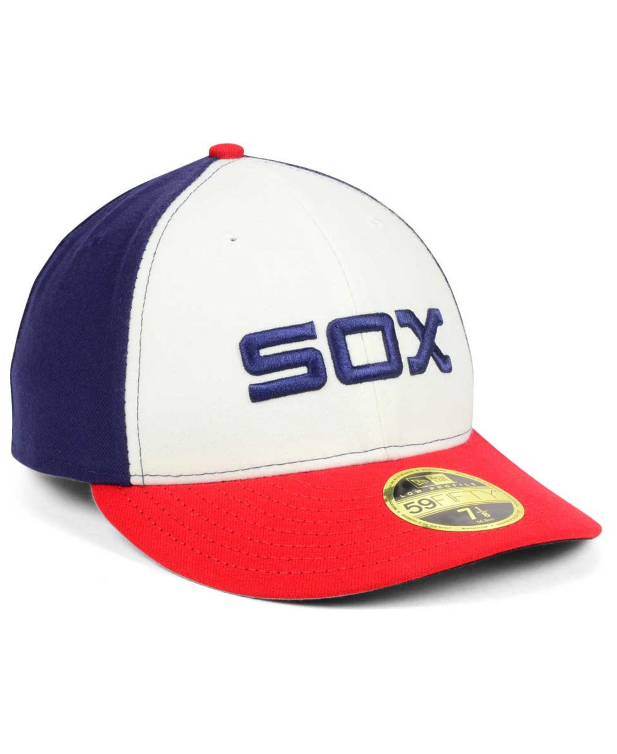 New Era Chicago White Sox Low Profile Ac Performance 59fifty Cap In Black,white,red