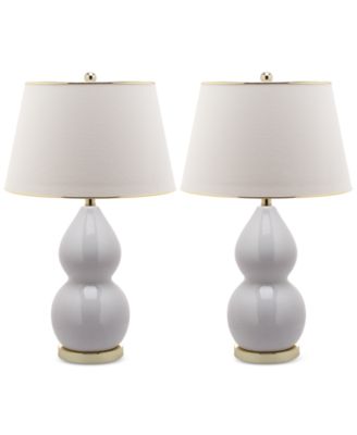 Set of 2 Jill Double Gourd Ceramic Table Lamp 