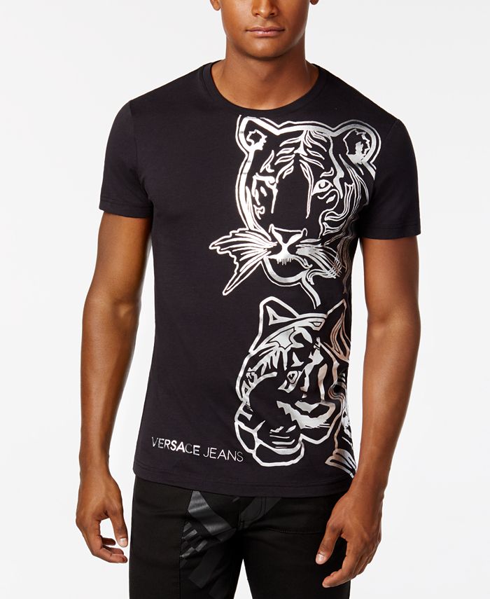 Versace Men's Tiger-Print T-Shirt - Macy's