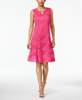 JM Collection Petite Lace A-Line Dress - Macy's