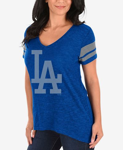 Profile Women's Los Angeles Dodgers Check the Tape Plus Size T-Shirt