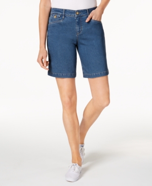 Charter Club Tummy-Control Denim Shorts, Only at Macys
