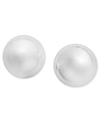 silver ball stud earrings