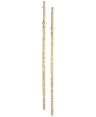 linear drop earrings gold