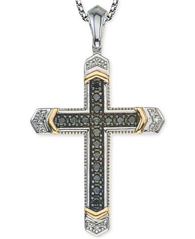 cross necklace diamond gold pendant silver mens jewelry sterling ct 10k macy diamonds necklaces pendants crosses main watches macys