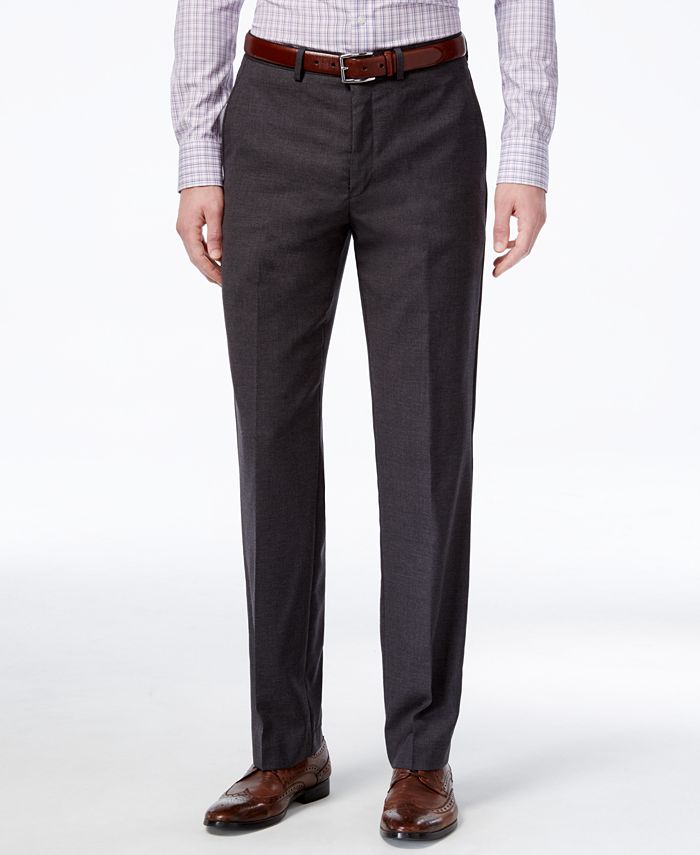 Ryan Seacrest Distinction Solid Grey Modern Fit Pants - Macy's