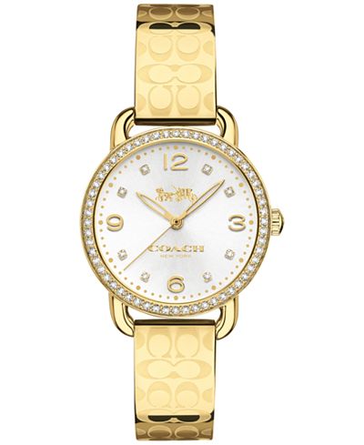 COACH Women's Delancey Gold-Tone Bracelet Watch 28mm 14502766 - Watches ...
