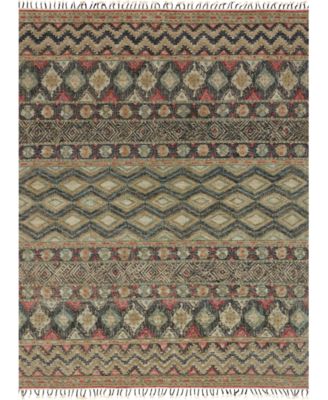 Loloi - Owen OW-03 Indigo/Sage 5' x 7'6" Flatweave Area Rug