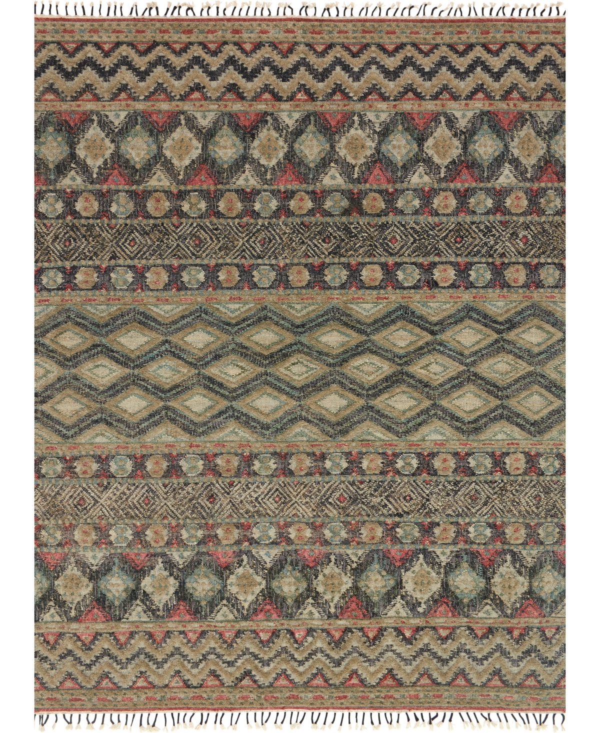 Loloi Owen Ow-03 Indigo/Sage 5' x 7'6in Flatweave Area Rug - Blue