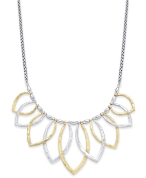 image of Lucky Brand Two-Tone Petal Statement Necklace