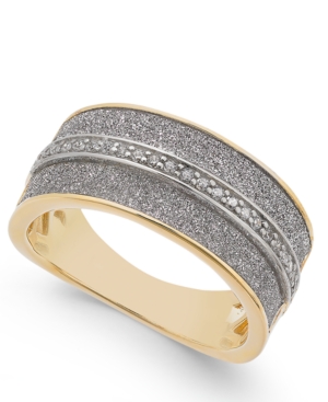 image of Diamond Glitter Ring (1/8 ct. t.w.) in 18k Gold-Plated Sterling Silver